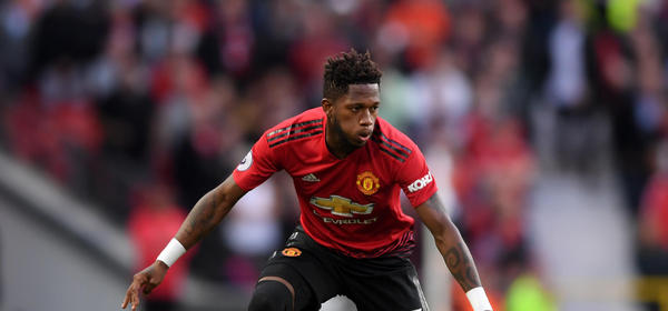 MANCHESTER, ENGLAND - AUGUST 10:  Fred of Manchester United in action during the Premier League match between Manchester United and Leicester City at Old Trafford on August 10, 2018 in Manchester, United Kingdom.  (Photo by Laurence Griffiths/Getty Images)
