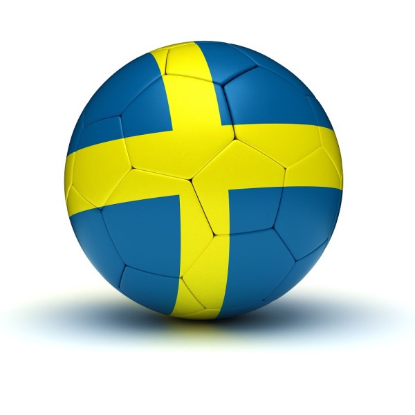 Swedish Football (isolated with clipping path)